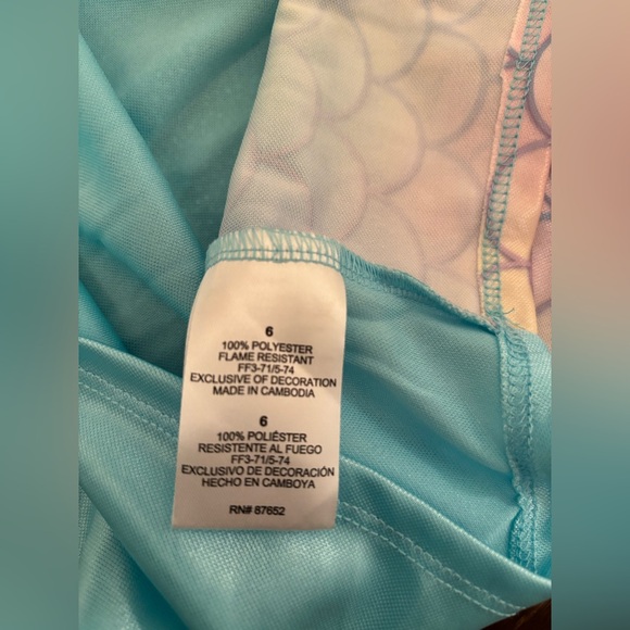 Disney Ariel Blue and Pink Kids Pajamas - Picture 4 of 4